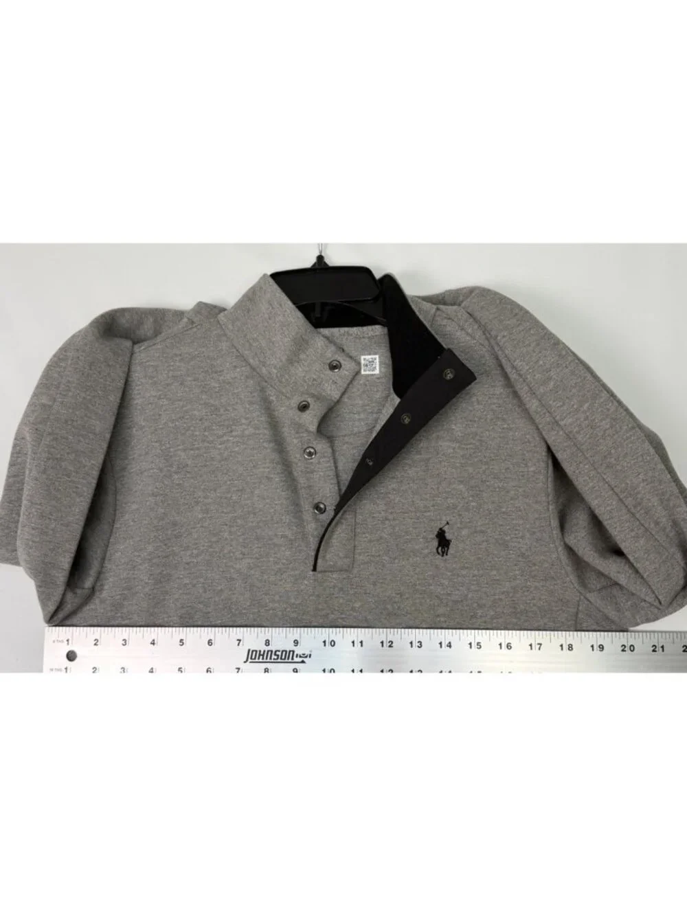 Polo Ralph Lauren Men Small Grey Heather Double Knit Mockneck Sweatshirt NWT